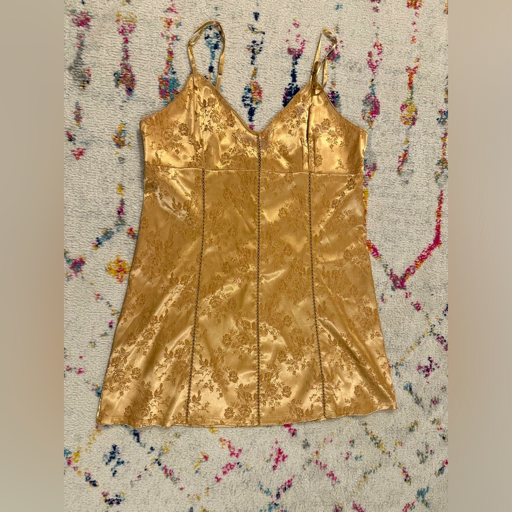 Gold Victoria’s Secret slip dress size M